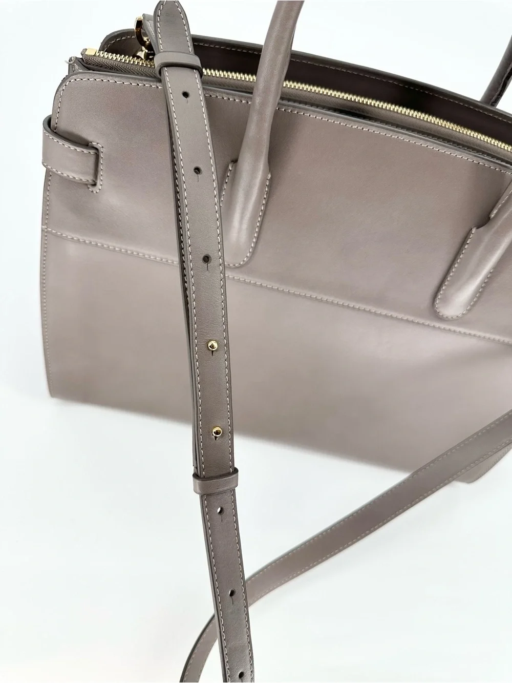 Cuyana Work Satchel in Clay Smooth Leather